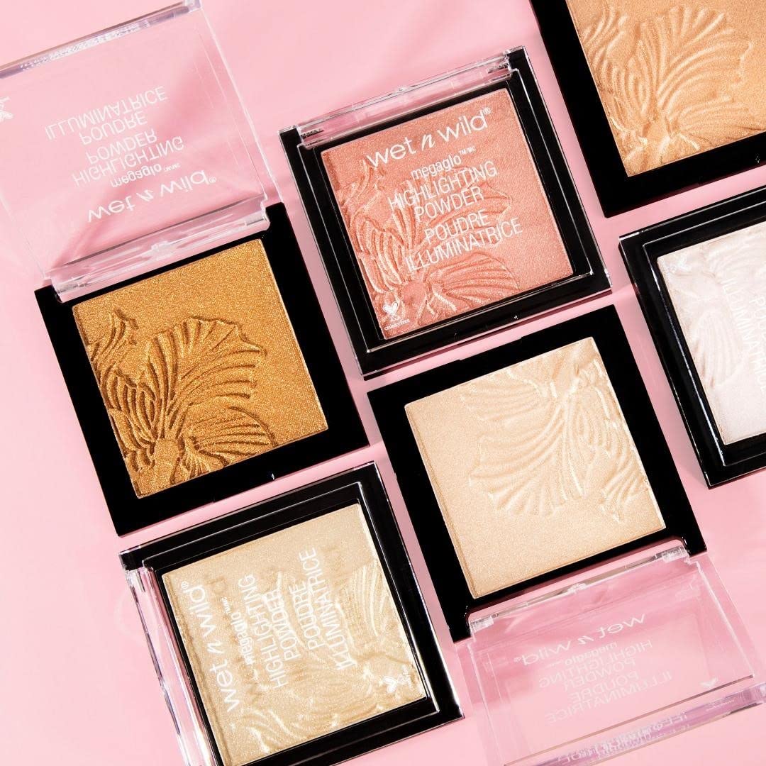 wet n wild MegaGlo Highlighting Powder, Highlighter Makeup, Shimmer Glow, Pink Rose Gold Blossom Glow - Image 14