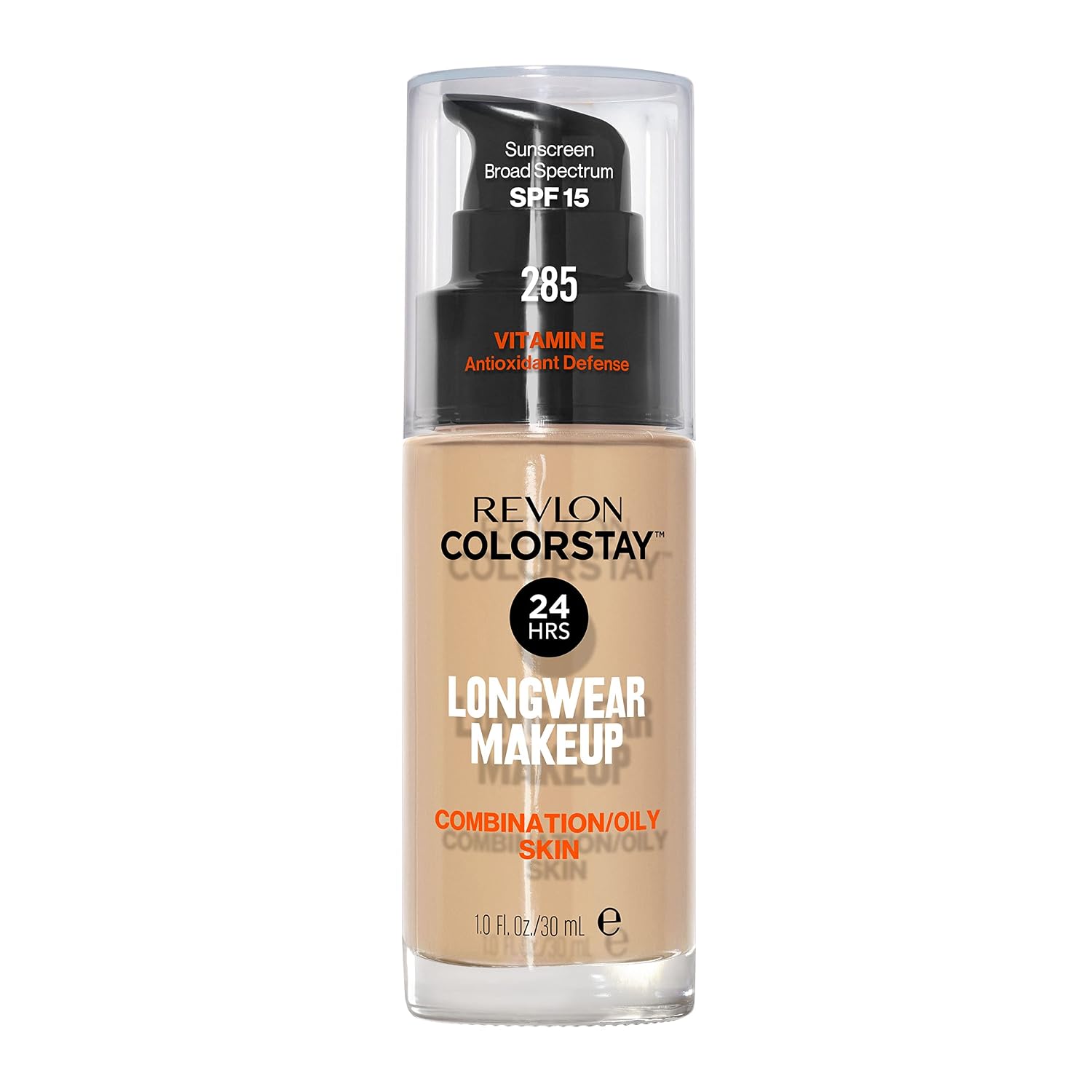 Revlon Colorstay Longwear Makeup Combo/Oily, 285 Shell, 1 fl oz | Longwear foundation for combination & oily skin with SPF 15. Medium-full coverage, matte finish. Up to 24hr wear.