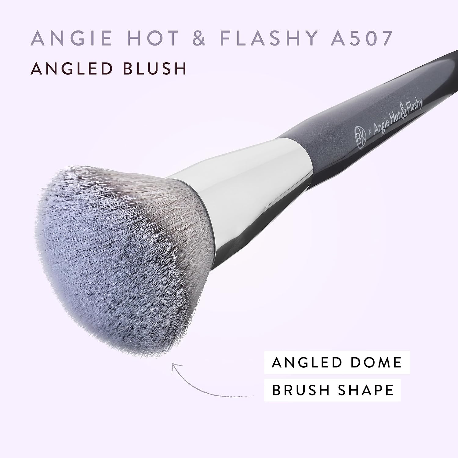BK BEAUTY - ANGIE HOT & FLASHY A507 ANGLED BLUSH BRUSH – For Blush, Bronzer & Contour, Fluffy Angled Brush for Seamless, Streak-Free Finish - Image 4