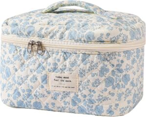 uekeboag Large Travel Quilted Makeu...