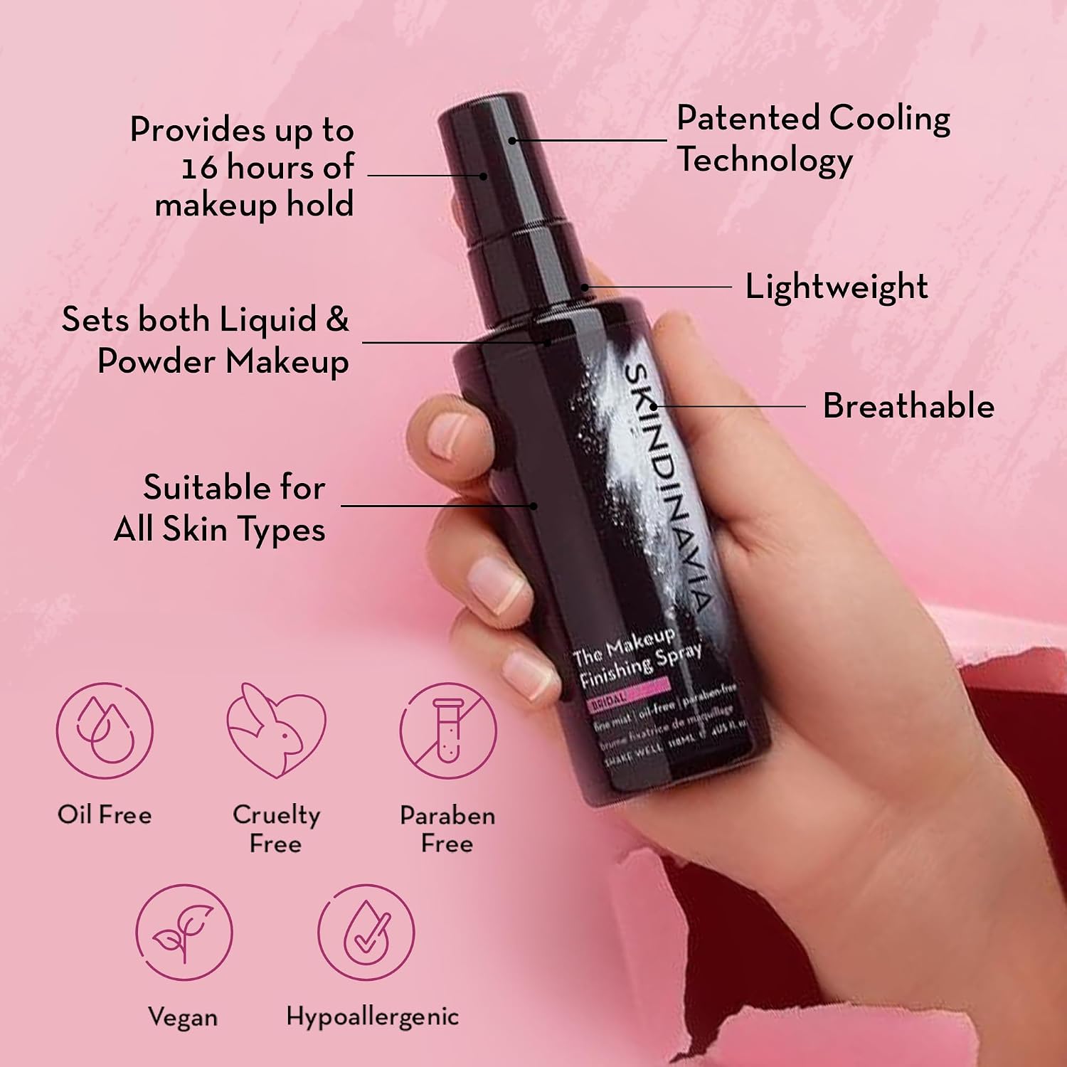 Skindinavia Makeup Setting Spray, Bridal Setting Spray for Makeup, 2 oz | Long Lasting, Waterproof & Heat-Resistant Cooling Formula, All-Day Wear Up to 16+ Hours, Wedding Day, Bridal Shower Gift - Image 2