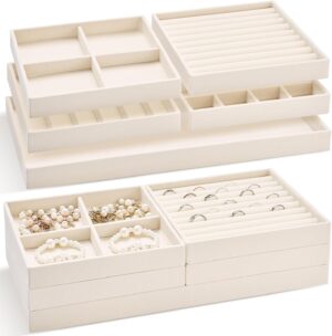 Cinnvoice Set of 10 Stackable Jewel...