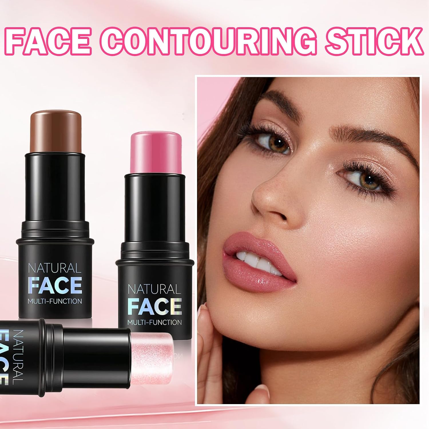 DAMUSI 6PCS Cream Contour Stick Makeup Contour Kit,Set A | Shades with Highlighter Stick,Cream Bronzer Stick,Cream Blush Stick for Sculpt the Cheeks,Lightweight Contour Makeup Kit - Image 7