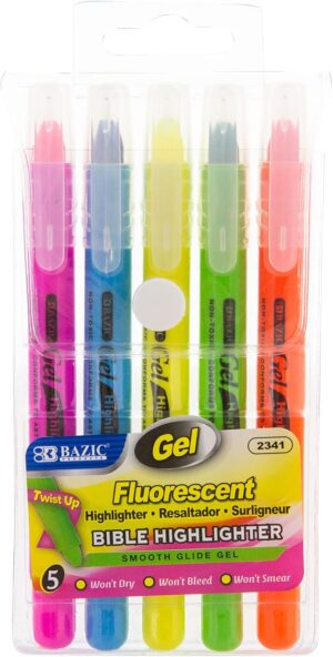 BAZIC 5 Fluorescent Gel Highlighter...