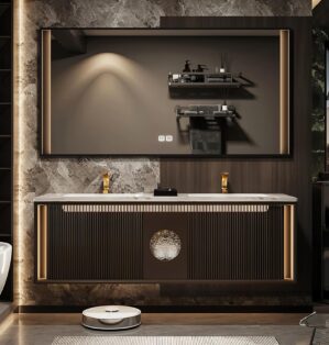 Bathroom Vanity with Dual Sinks, Fl...