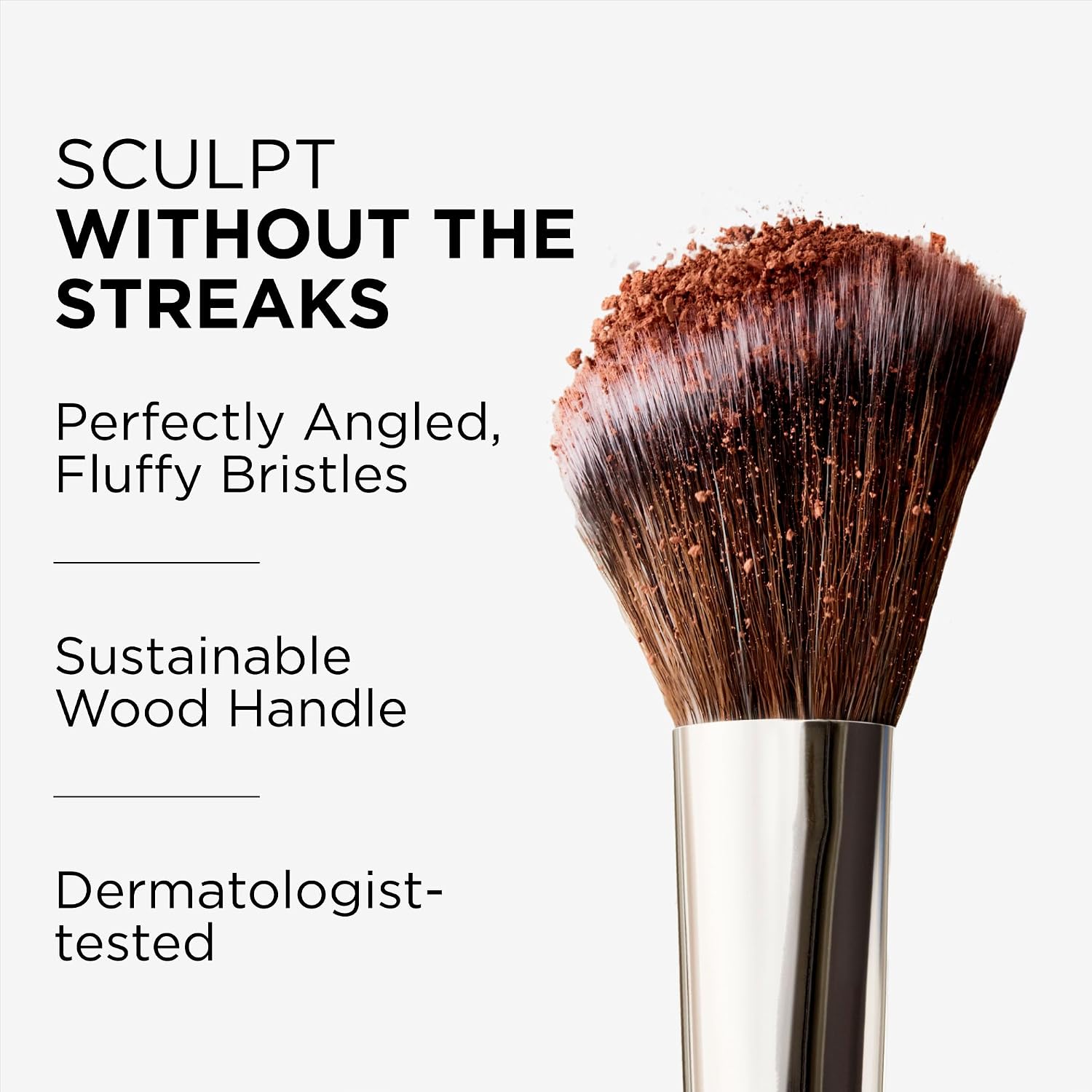 Haleys Angled Contour Brush, Soft & Flexible Bristles, Vegan & Cruelty Free | For Powder, Cream, Foundation, Blush, Highlighter, Concealer & Bronzer, Makeup Bag Essential - Image 2