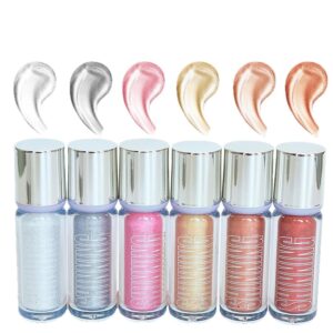6Pcs Liquid Highlighter Set, Glitte...