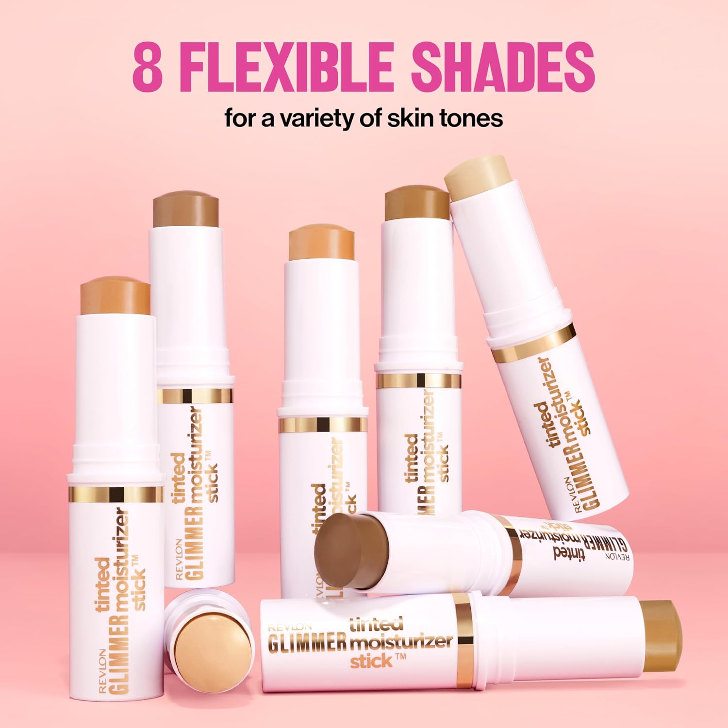 Revlon Glimmer Tinted Moisturizer Stick, 120 Light-Medium, 0.31 oz | Delivers buildable coverage, a glowy finish, and all-day hydration in one easy-to-use stick. Brightens complexion. - Image 8
