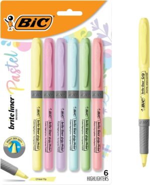 BIC Brite Liner Grip Pastel Highlig...