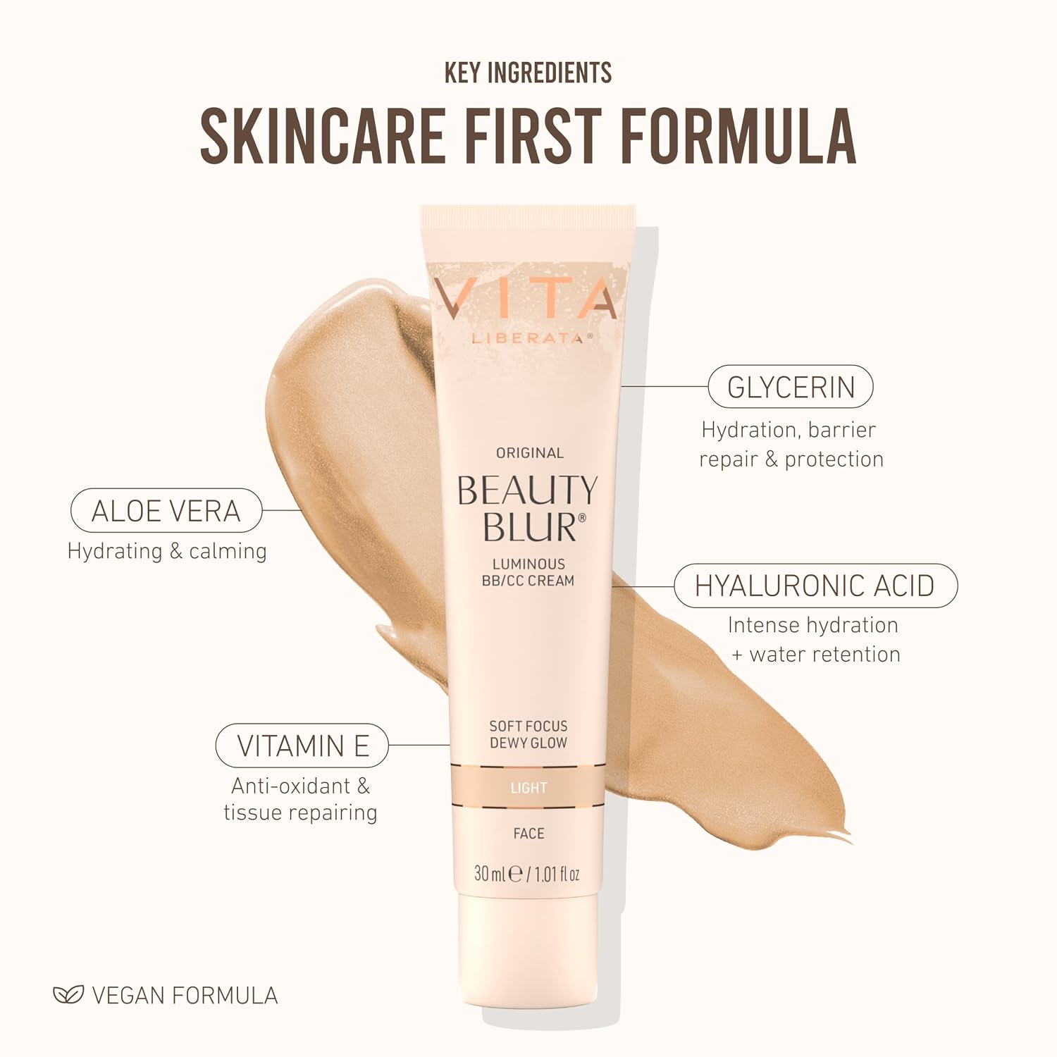 Vita Liberata Beauty Blur Face - Light, BB Cream, Hydrating Skin Finish, Radiant Glow & Flawless Complexion, 1.01 fl oz | Skin Tint + BB/CC Cream, Tinted Primer + Complexion Booster, Blurs Imperfections, Dewy Glow Finish with Hyaluronic Acid - Image 7