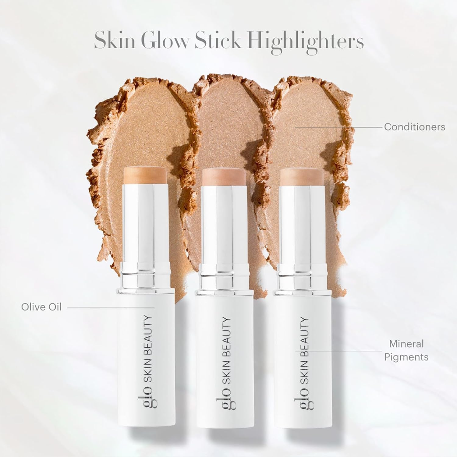 Glo Skin Beauty Skin Glow Stick Cream Highlighter, Champagne 0.32 oz | Mineral face highlighter stick, hydrating mica formula, clean beauty, luminous glow, fair skin, dry skin, cruelty-free - Image 2