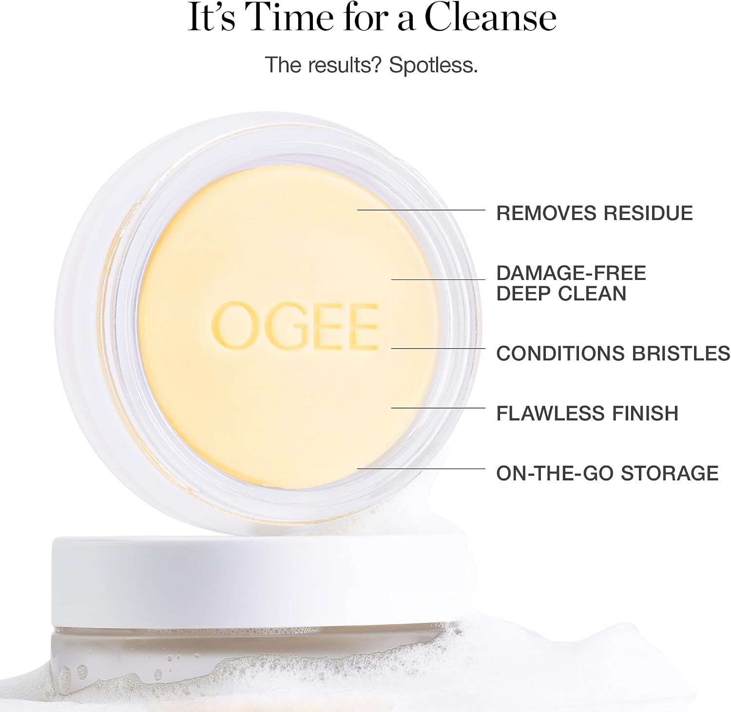 Ogee Brush Wash Bar - Gentle Makeup Brush Cleanser, Organic & Made in USA | Gentle Makeup Brush Washing Bar with Organic Ingredients, Safe for Bristles, Made in USA - Image 4