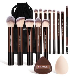 MAANGE 16PCS Makeup Brush Set Trave...