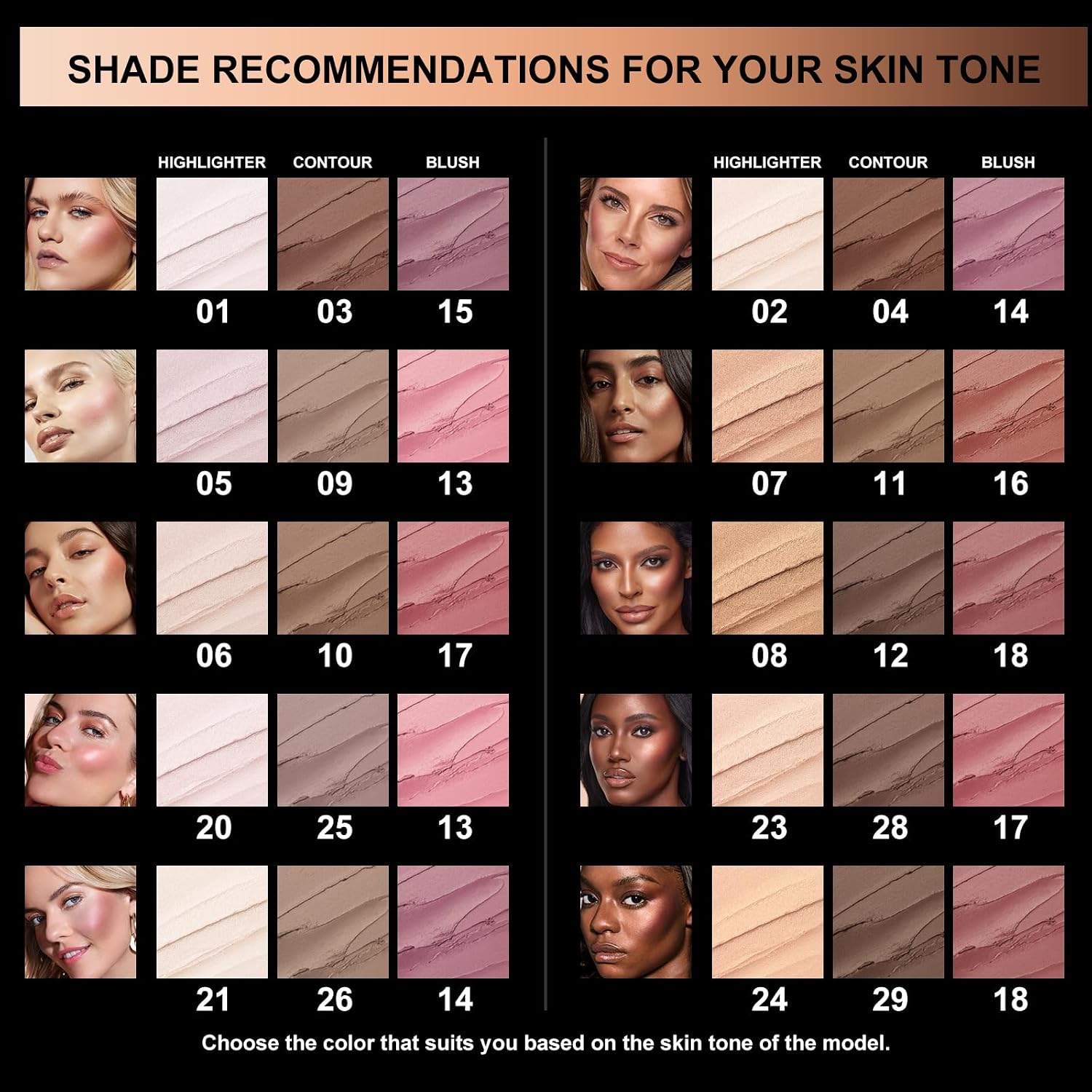 FOCALLURE 3 Pcs Cream Contour Sticks,Shades with Highlighter & Bronzer & Blush,Non-greasy Long-wear Face Contouring Pen,Easy to Sculpt the Face and Create a Lightweight Finishing Makeup,LIGHT-MEDIUM - Image 6