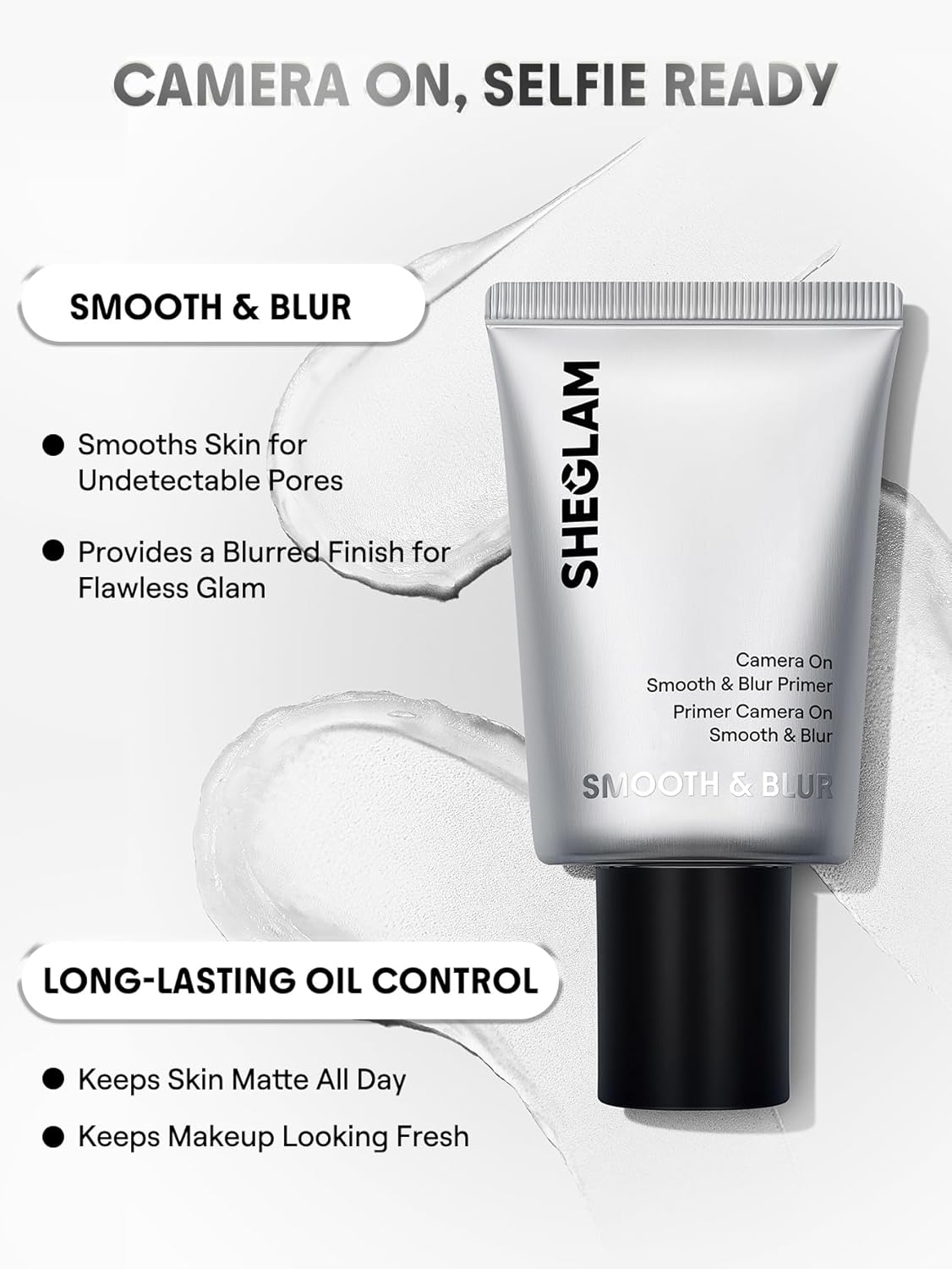 SHEGLAM Camera On Smooth & Blur Primer Mattifying Makeup Base Primer for Smoothing Skin - Image 2