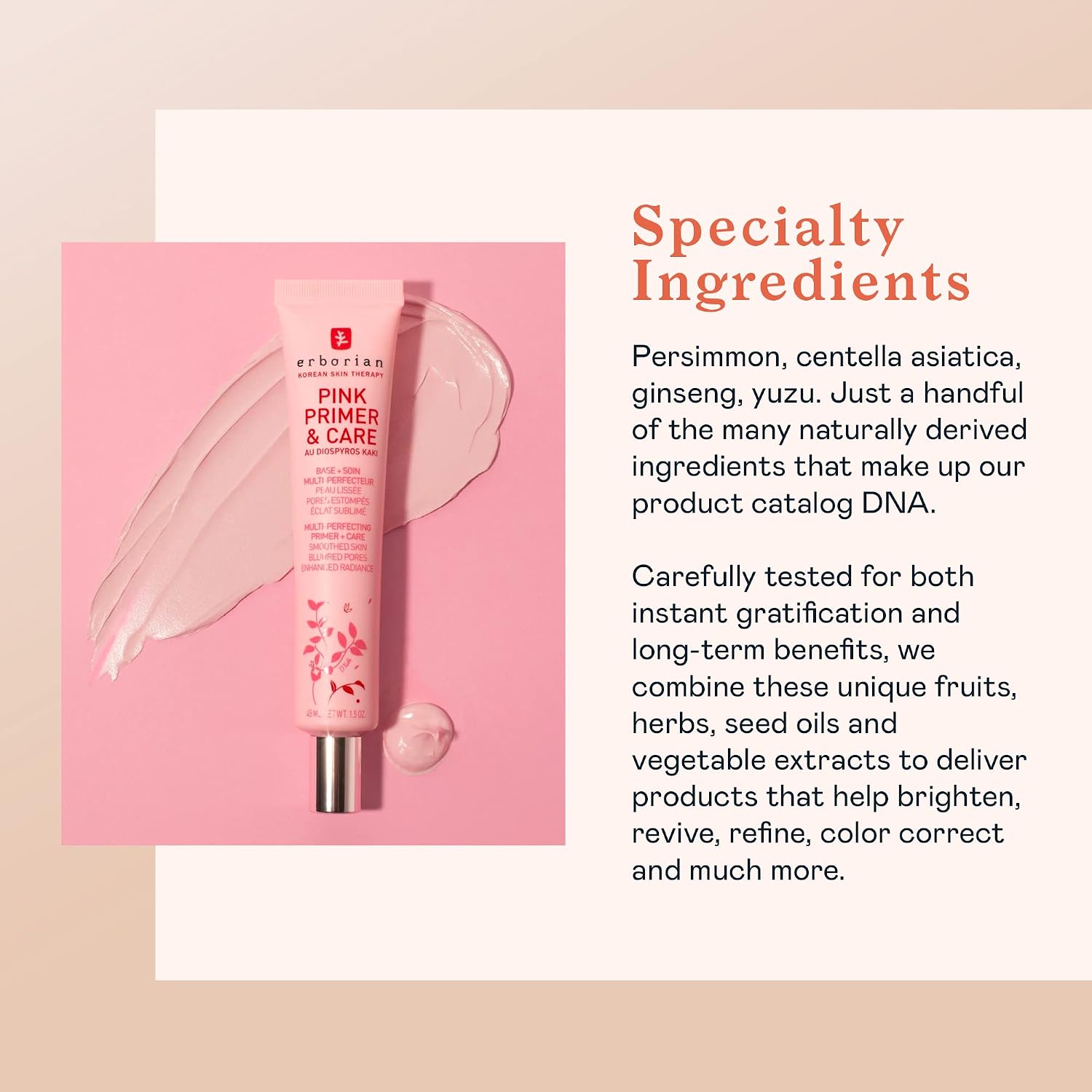 Erborian Pink Primer & Care, Multifunctional Pore‑Blurring Cream & Hydrating Rosy Makeup Base, Moisturizing and Smoothing Effects, Korean Skincare - Image 5