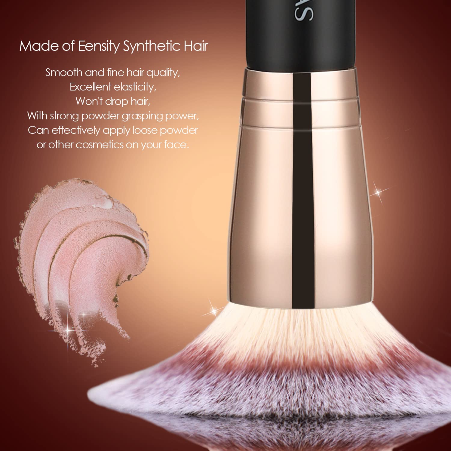 Foundation Brush, Premium Dual Powder Concealer Makeup Brush | Double Ended Contour Brushes Flat & Angled Top for Blending Liquid Powder Concealer Cream Blush - Image 2