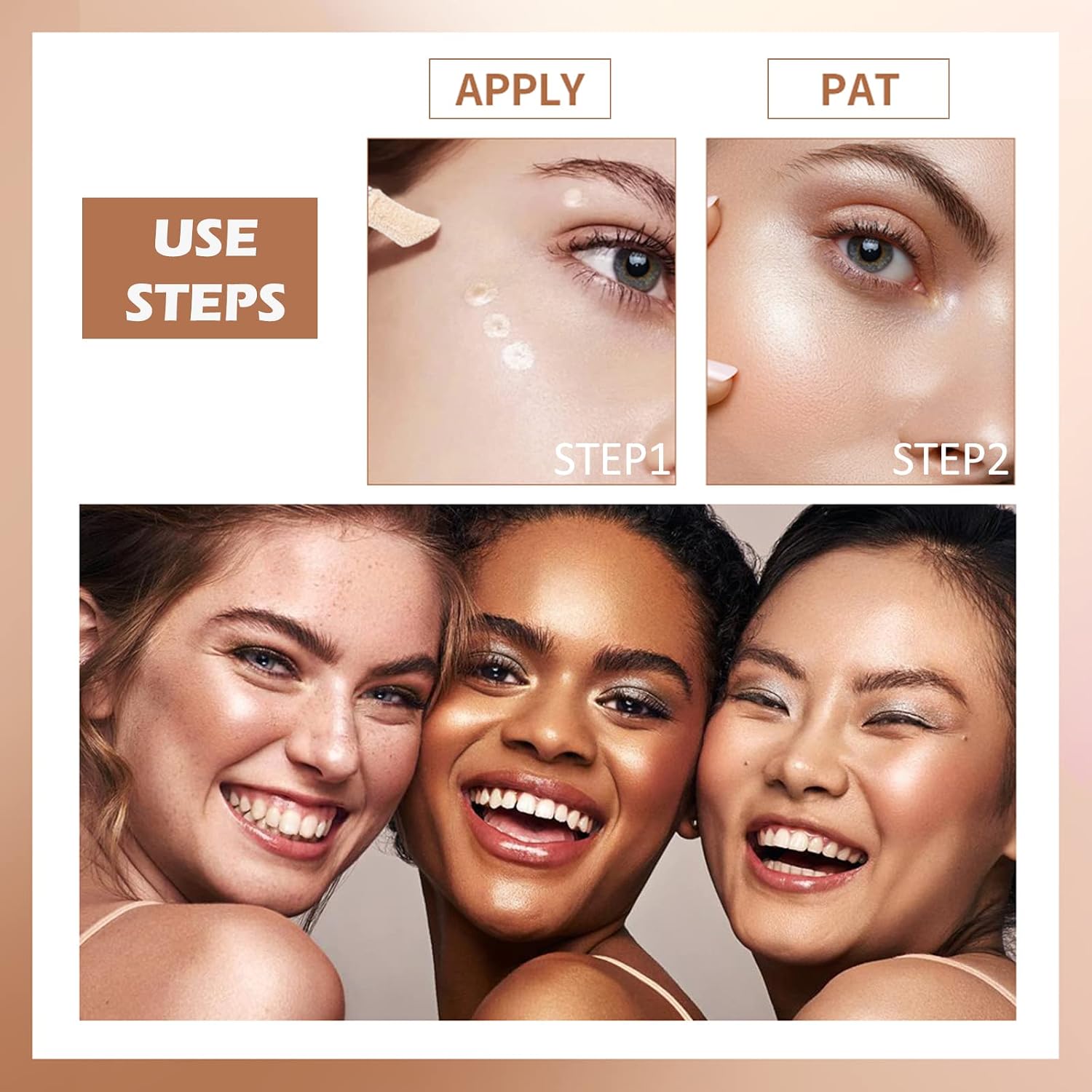 Erinde Liquid Highlighter, Face Bronzer Stick, Natural Glossy Finish, Lightweight Blendable Silky Smooth Cream Illuminator, Cruelty-Free, 01# Moonlight - Image 6