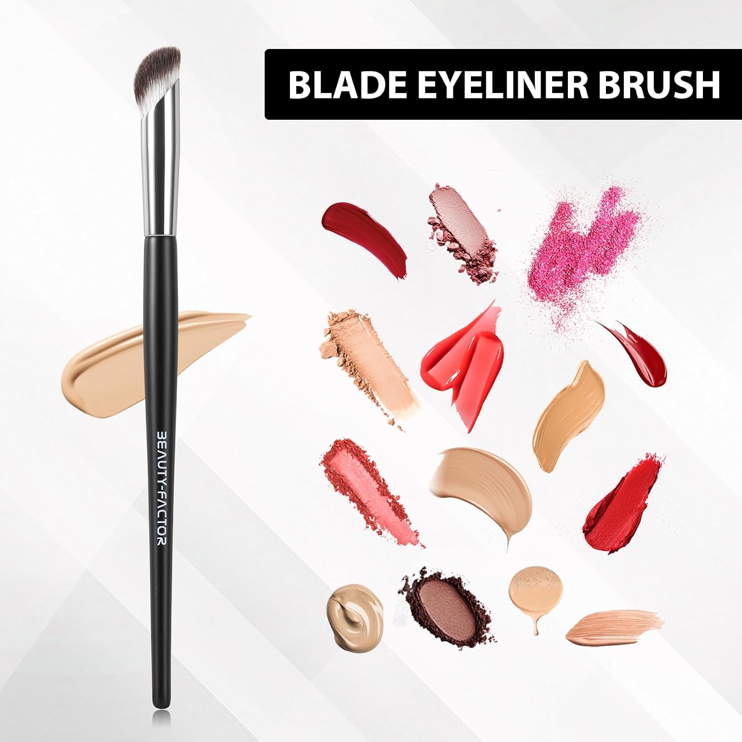 Angled Concealer Brush Under Eye, Precision Nose Shadow Contour Brush | Eyeshadow Blending | Highlight Blending | Nose Sculpting | Concealer for Blemishes, Dark Circles, Nostrils, and Imperfections - Image 5