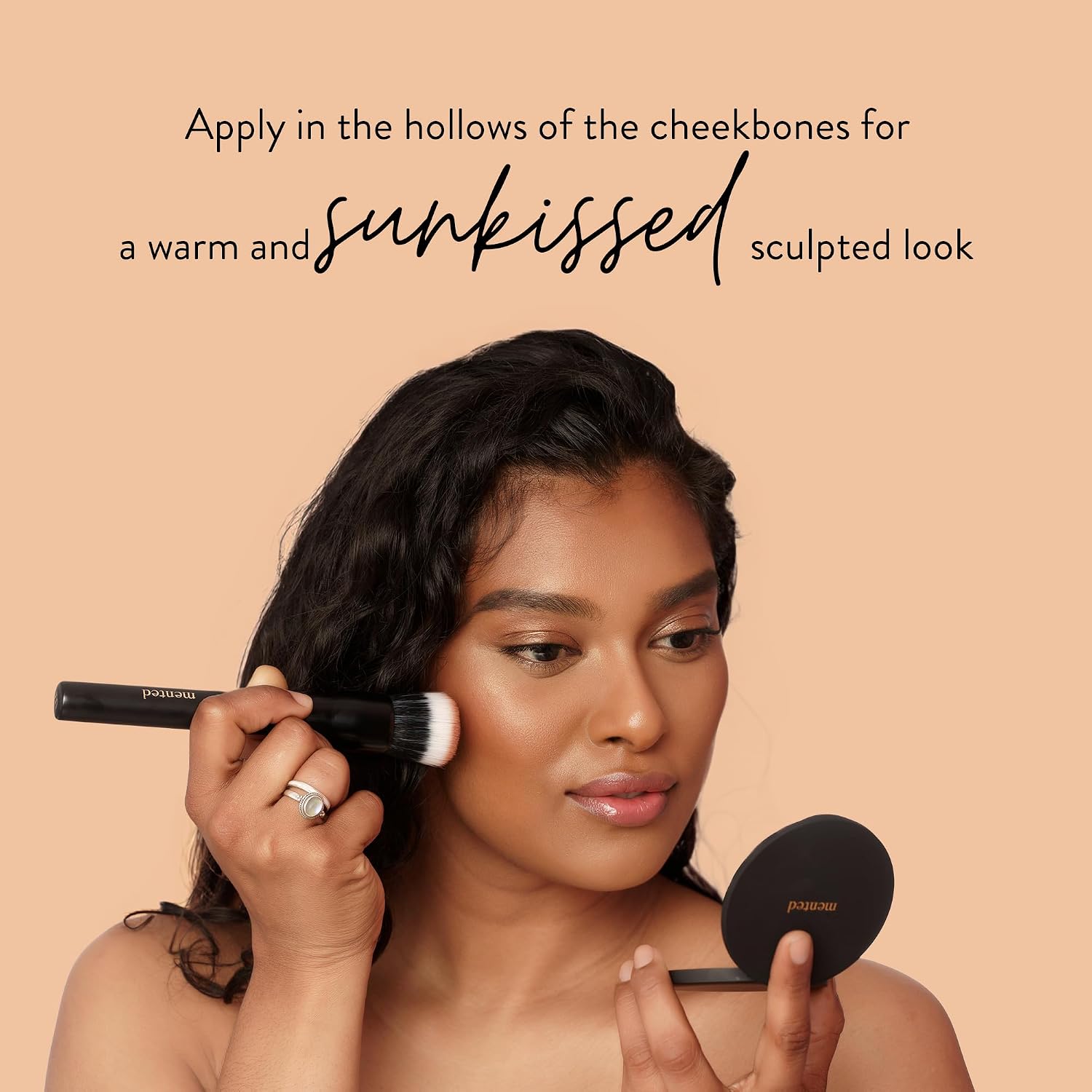 Mented Cosmetics Made in Italy, Cruelty Free Makeup, Beach Bum, 0.35oz/10g | Vegan, Paraben Free, Shimmer Bronzer, Highlighter Bronzing Powder Palette for Face with Vitamin E, A, for Black Women - Image 6