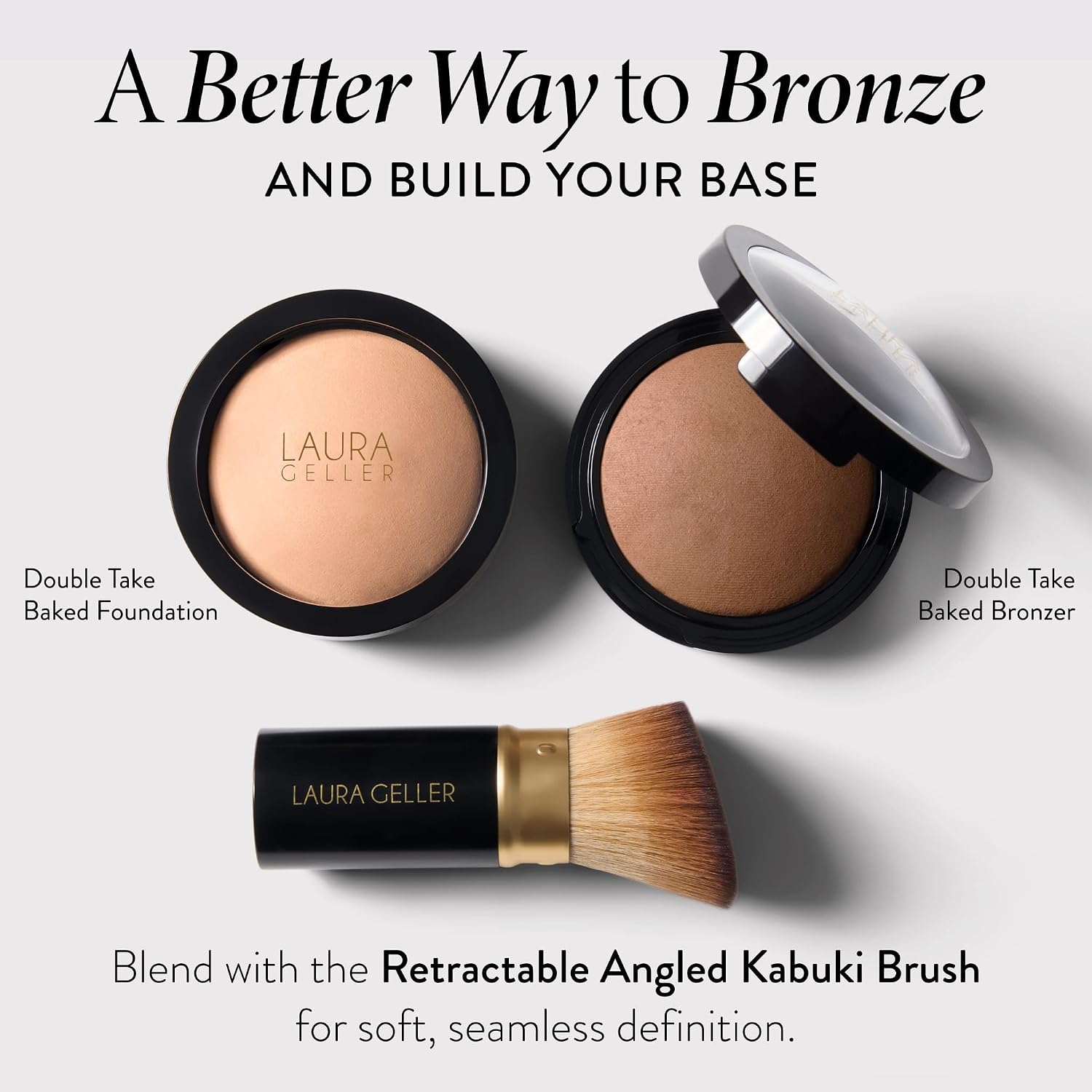 LAURA GELLER NEW YORK Double Take Baked Bronzer for Mature Skin, Medium | Matte Bronzing Powder for Natural-Looking Warmth & Soft Contour, Buildable Color, Never Orangey Finish - Image 5