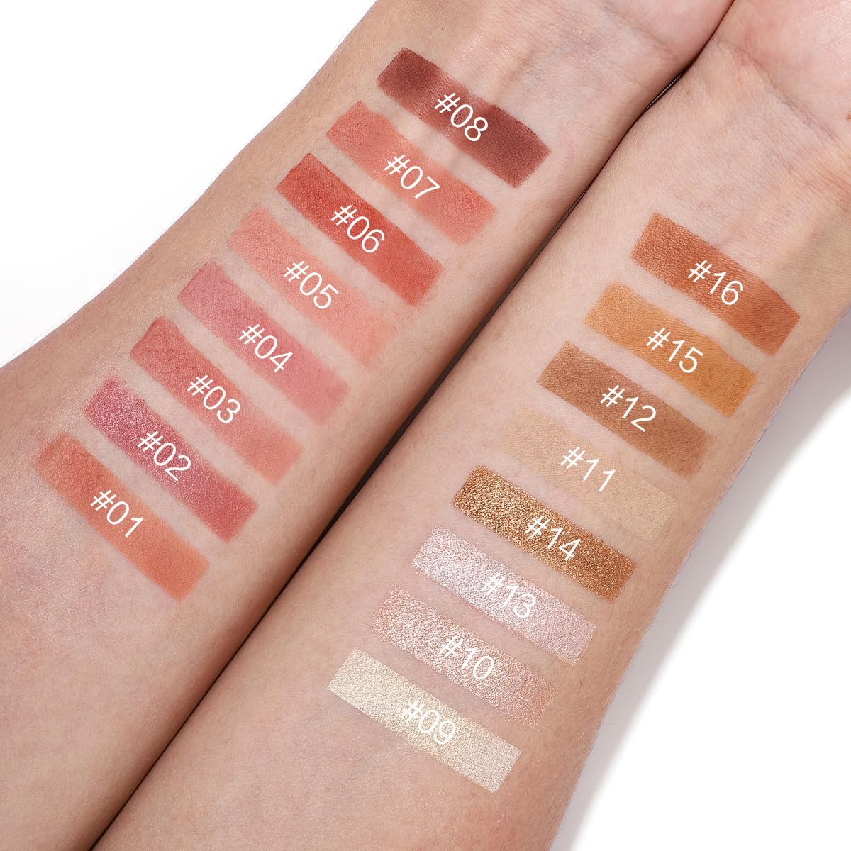 16 Color Contour Palette Makeup with 2 Brushes - Blush Highlighter Bronzer All-in-One Makeup Palette Contour Set - Face Cosmetics Gift, Holiday Beauty for Women (SET2) - Image 6