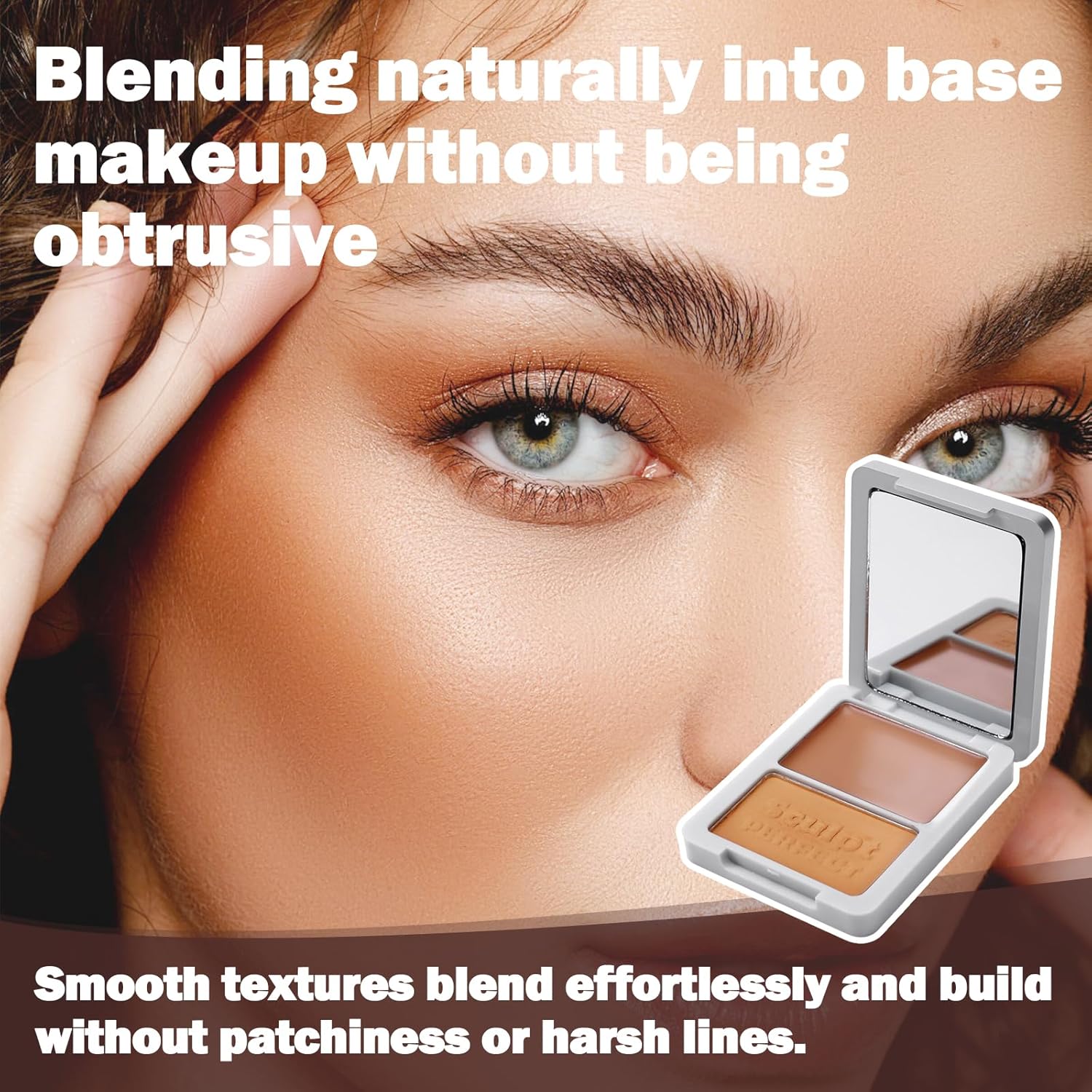 Sculpt Perfect Contour Bronzer Duo Palette – Matte Bronze Powder – Natural Sculpting & Warmth (01 SOFT SANDSTONE, Cream Contour: 0.09 oz / 2.5 g Powder Bronzer: 0.10 oz / 3.0 g) - Image 6