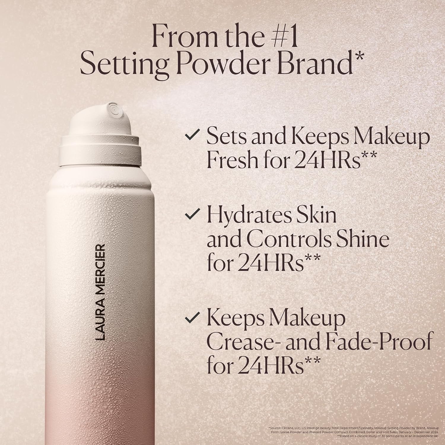 Laura Mercier Translucent Hydrating Setting Spray Ultra-Blur, Micro-Fine Blurring Face Mist, 24HR Shine Control, Natural Finish, Smudge & Transfer-Proof, Infused with Hyaluronic Acid + Niacinamide - Image 2