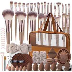 KUORYZAL Brown Makeup Brushes Set P...