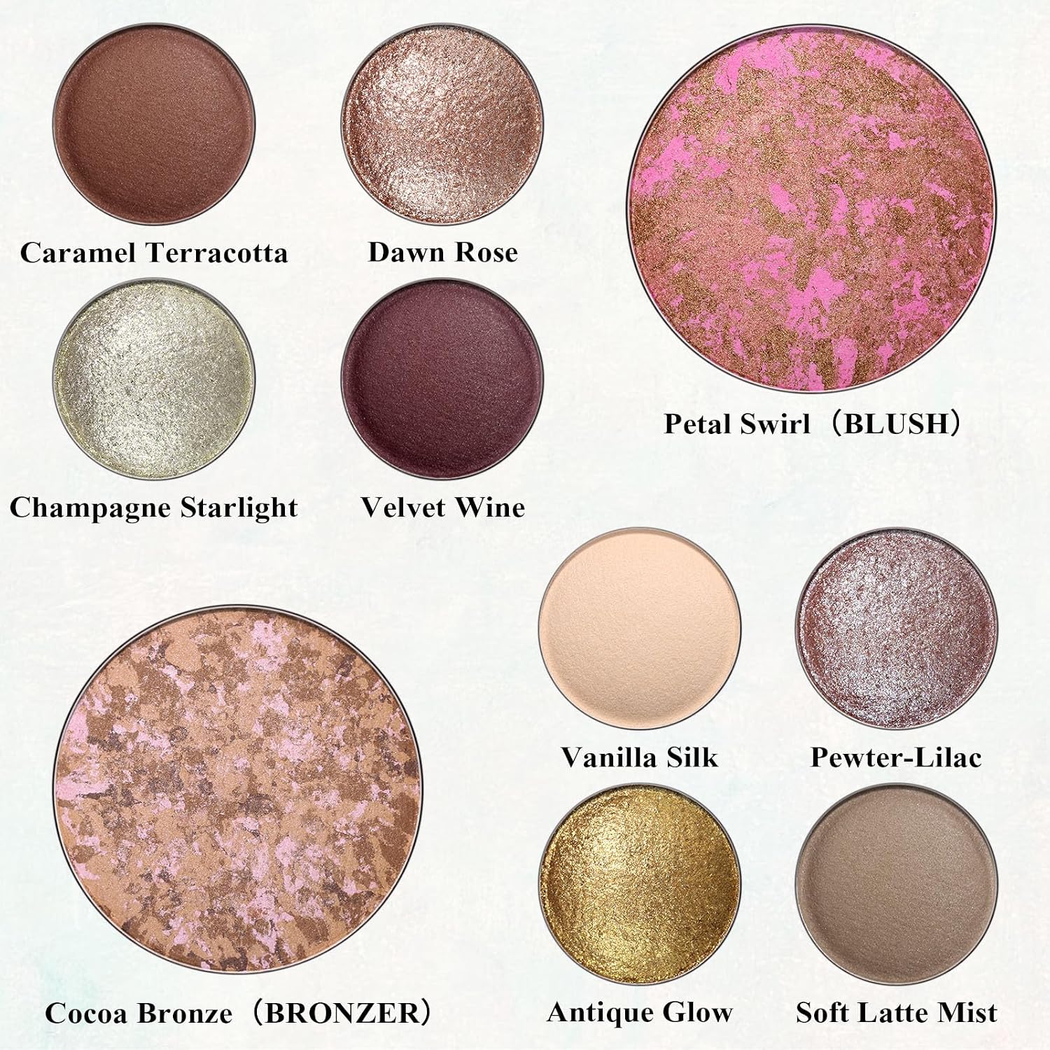 UCANBE All in One Baked Makeup Palette – Eyeshadow, Blush & Bronzer Face Kit, Full Face Makeup Gift Set for Women, Neutral Pigmented Colors - Image 2