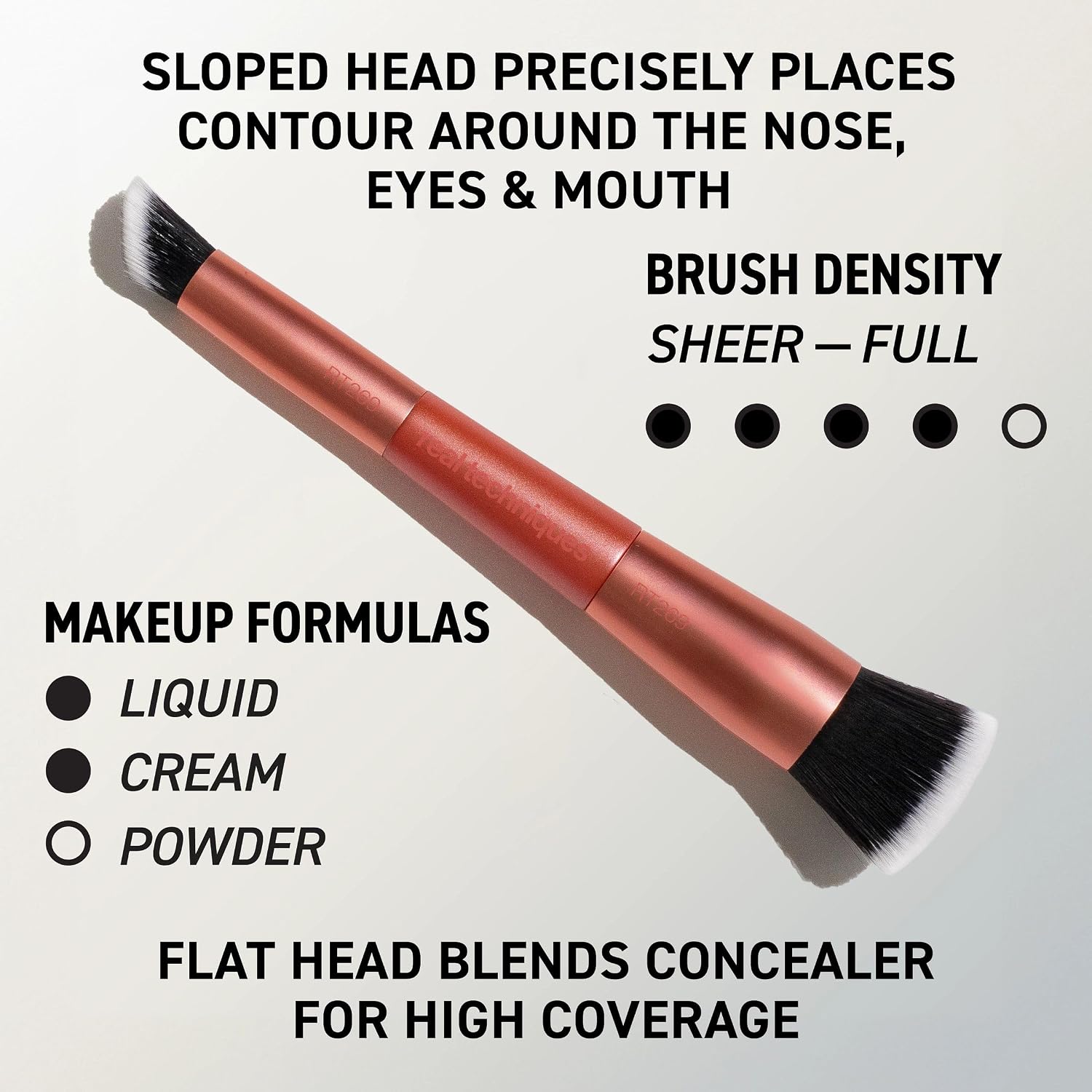 Real Techniques Big Blends Energy Brush + Dual-Sided Puff Kit, 6-Piece Set | Makeup brushes set with dual-sided puff kit, 2-in-1 powder puff, ultra-soft synthetic bristles for makeup blending - Image 3