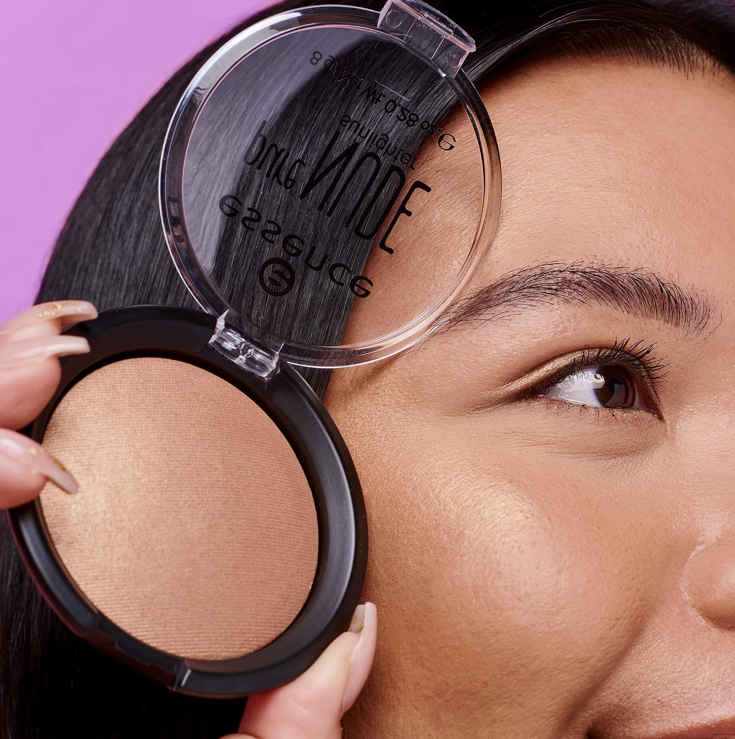 essence Pure Nude Highlighter, Natural Radiance Makeup (10 Be My Highlight) | Baked Powder Face Glow, Buildable & Blendable, Subtle Shine, Lit From Within Look, Vegan, Cruelty Free, Paraben Free, 0.24 oz - Image 5