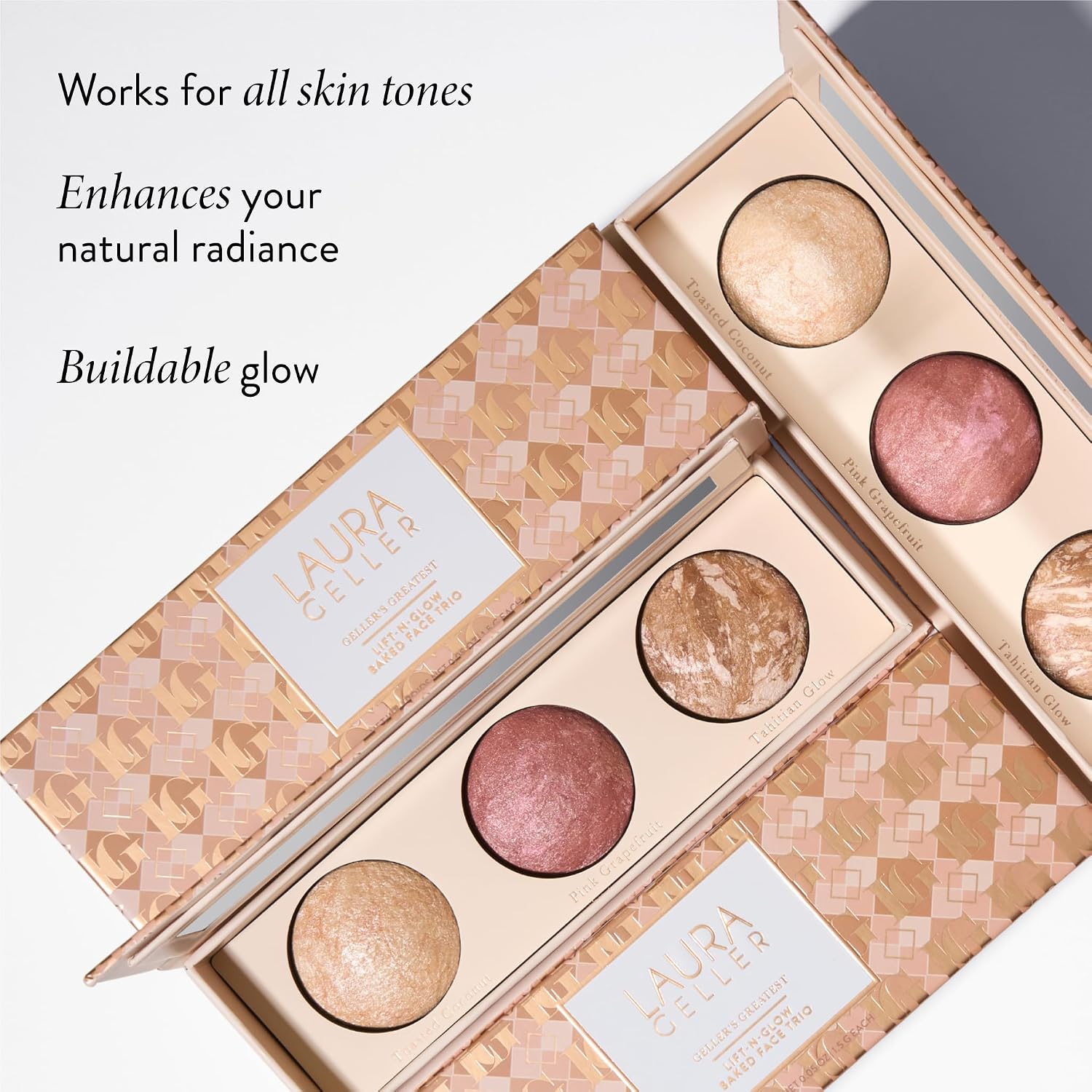 LAURA GELLER Geller's Greatest Lift-n-Glow Highlighter/Contour Palette - Image 3