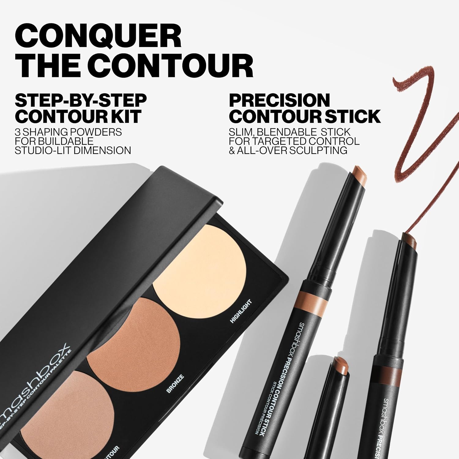 Smashbox Precision Contour Stick | Blendable Makeup Contouring Stick for Face, Eyes, Nose & Lips | Slim Slanted Tip for Precise Sculpting and All-Over Face Application - Image 5