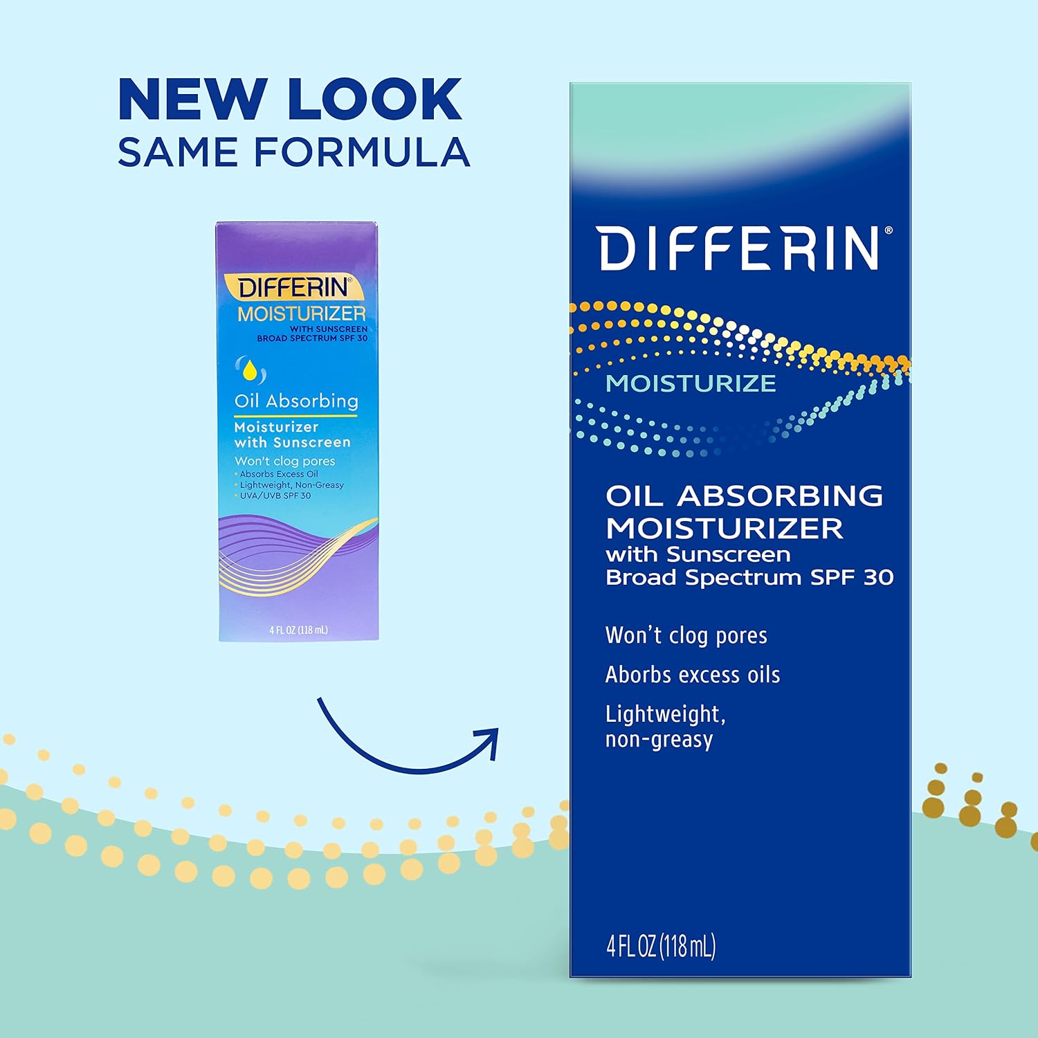 Differin Oil Absorbing Moisturizer with SPF 30, Sunscreen for Face by the makers of Differin Gel, Gentle Skin Care for Acne Prone Sensitive Skin, 4 oz (Packaging May Vary) | Non-comedogenic, oil-free formula, acne-prone & sensitive skin, daily sunscreen moisturizer, pairs with Differin Gel routine - Image 2