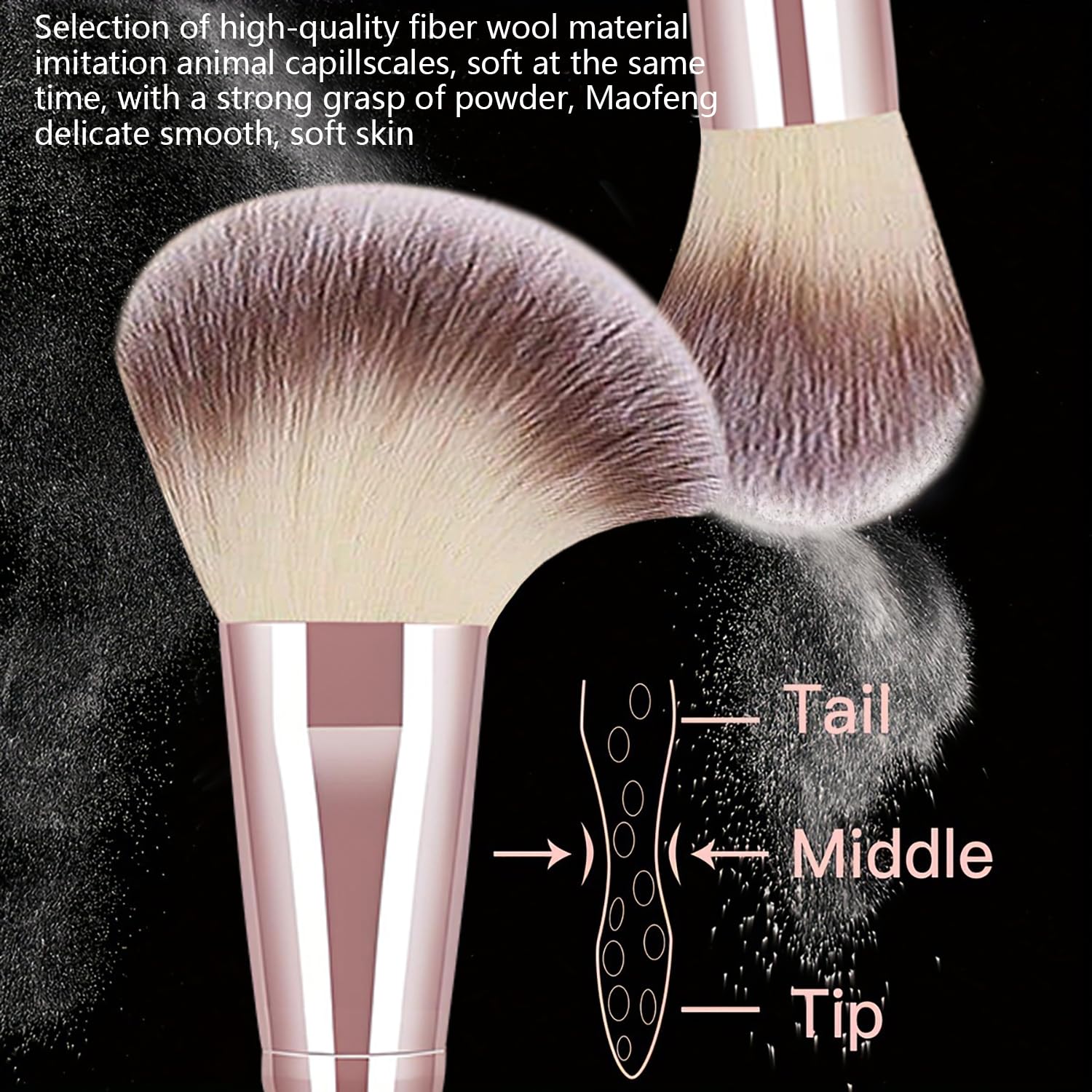 KUORYZAL Pink Makeup Brushes Set Professional 66Pcs with Case Premium Synthetic for Foundation Concealer Blush Eyeshadow Powder Contour Makeup Brush Kit Face Eye Make up Brushes & Tools - Image 2