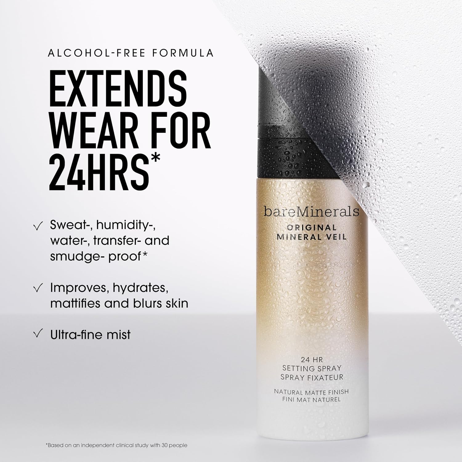 bareMinerals Original Mineral Veil Matte Setting Spray, 3.4 Fl Oz - Image 3