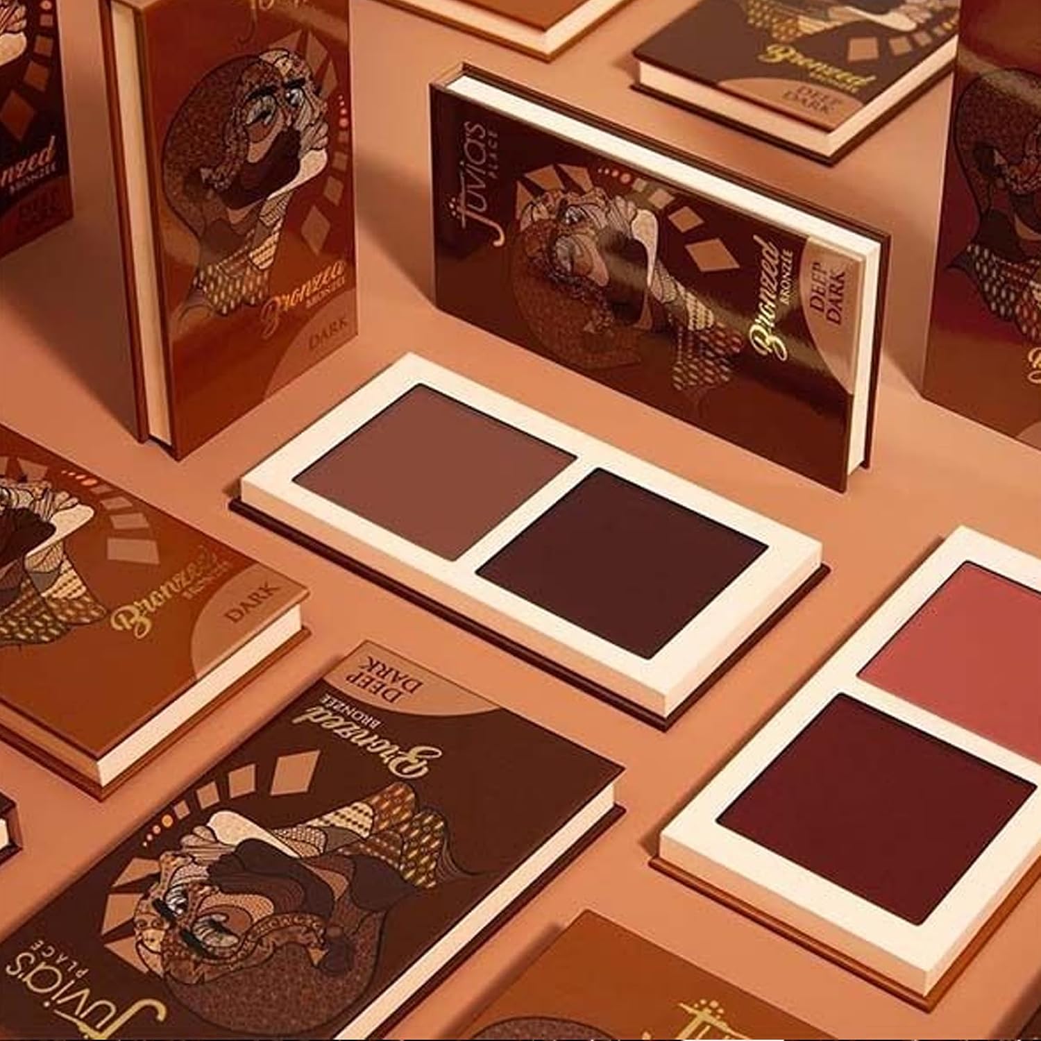 Juvia's Place Duo Bronzer Deep Dark, Soft Matte Bronzer Powder Face Makeup | Long-Wearing & Buildable Bronzing Powder - Dual-Shade Make Up Palette for Natural Warmth and Face Definition - Image 4