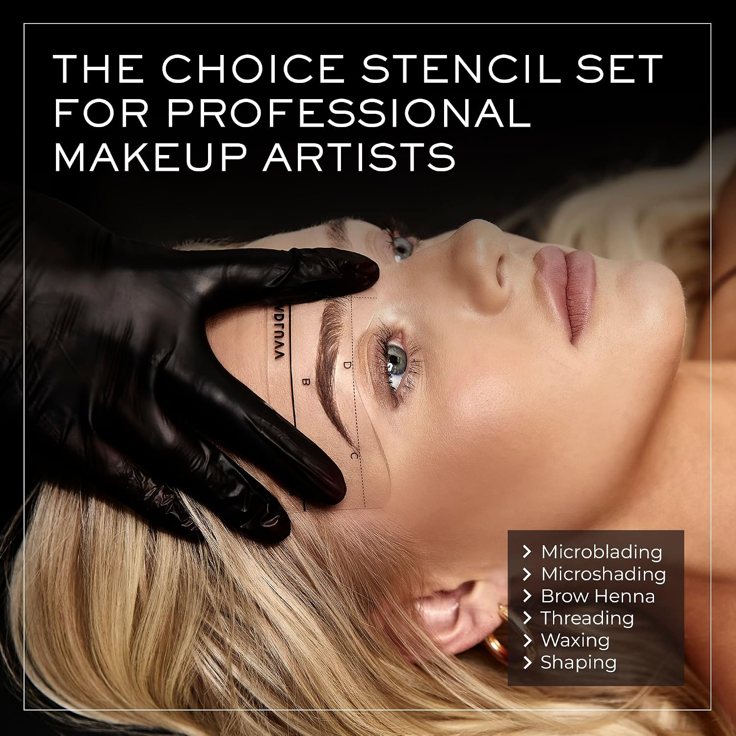 MADLUVV Eyebrow Shaper Stencils, Reusable Brow Mapping Template for PMU Professionals, Semi-Permanent Makeup Mapping, 6 Stencils (3 Stencil Shapes in Both Petite and Regular Sizes) - Low Profile Set - Image 5