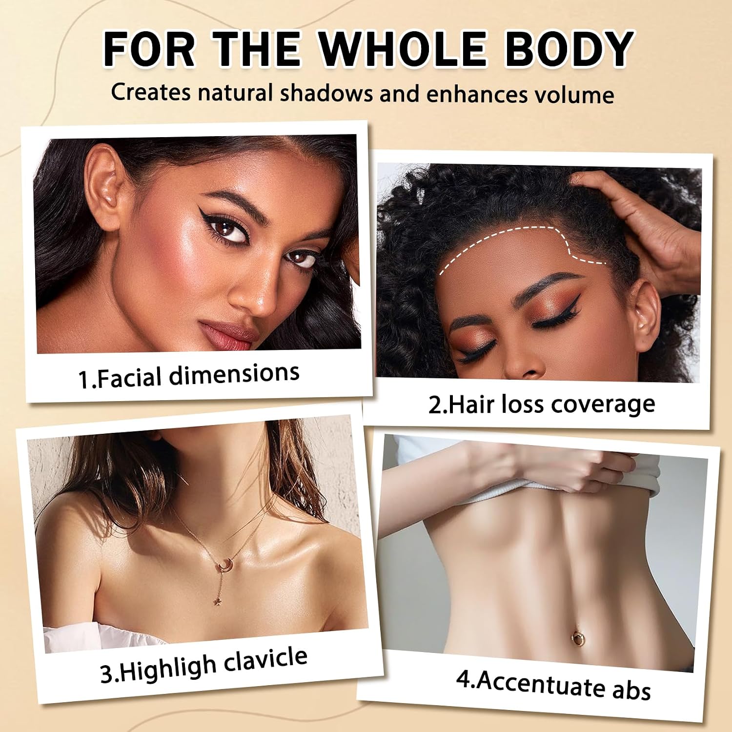 IONSGAKO 6 Colors Double-ended Cream Contour Stick Makeup Kit, Set A | Cream Highlighter Stick Bronzer and Blush Stick for Sculpt the Cheeks, Matte & Dewy Finish, Face Contour Kit for Beginners - Image 7