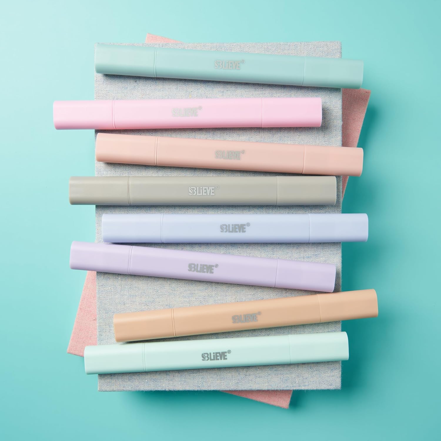 BLIEVE Bible Highlighters No Bleed Through, Pastel Colors, Dual Tip, 8 Pack | Aesthetic Cute Highlighters, Chisel Tip & Fine Point For Bible & Journaling, Back To School Supplies - Image 8
