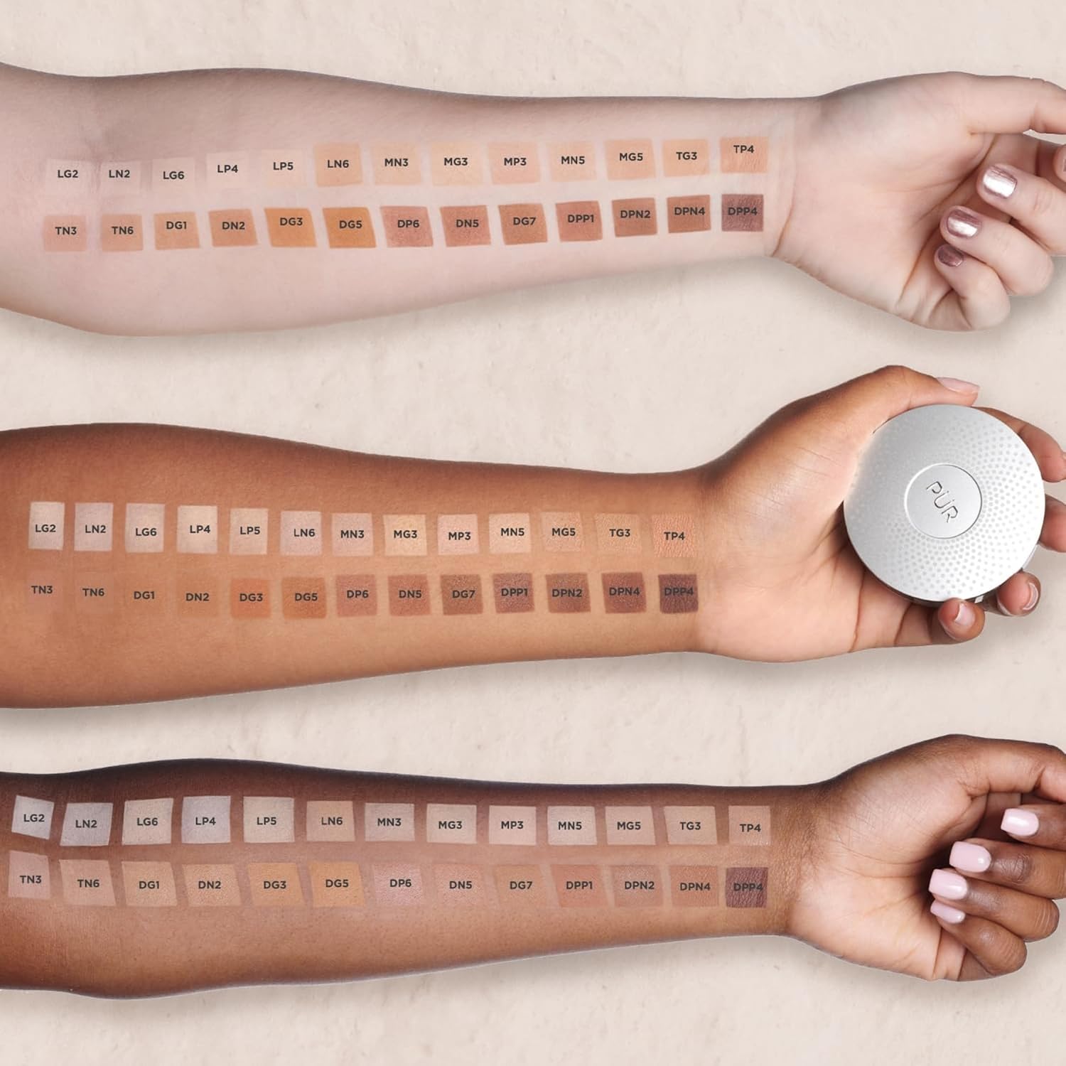PÜR 4-in-1 Pressed Mineral Makeup Powder Foundation with SPF 15 | Buildable Foundation Coverage - Smooth, Even-Looking Complexion Makeup Delivers Custom Coverage and Comfortable Everyday Wear - Image 6