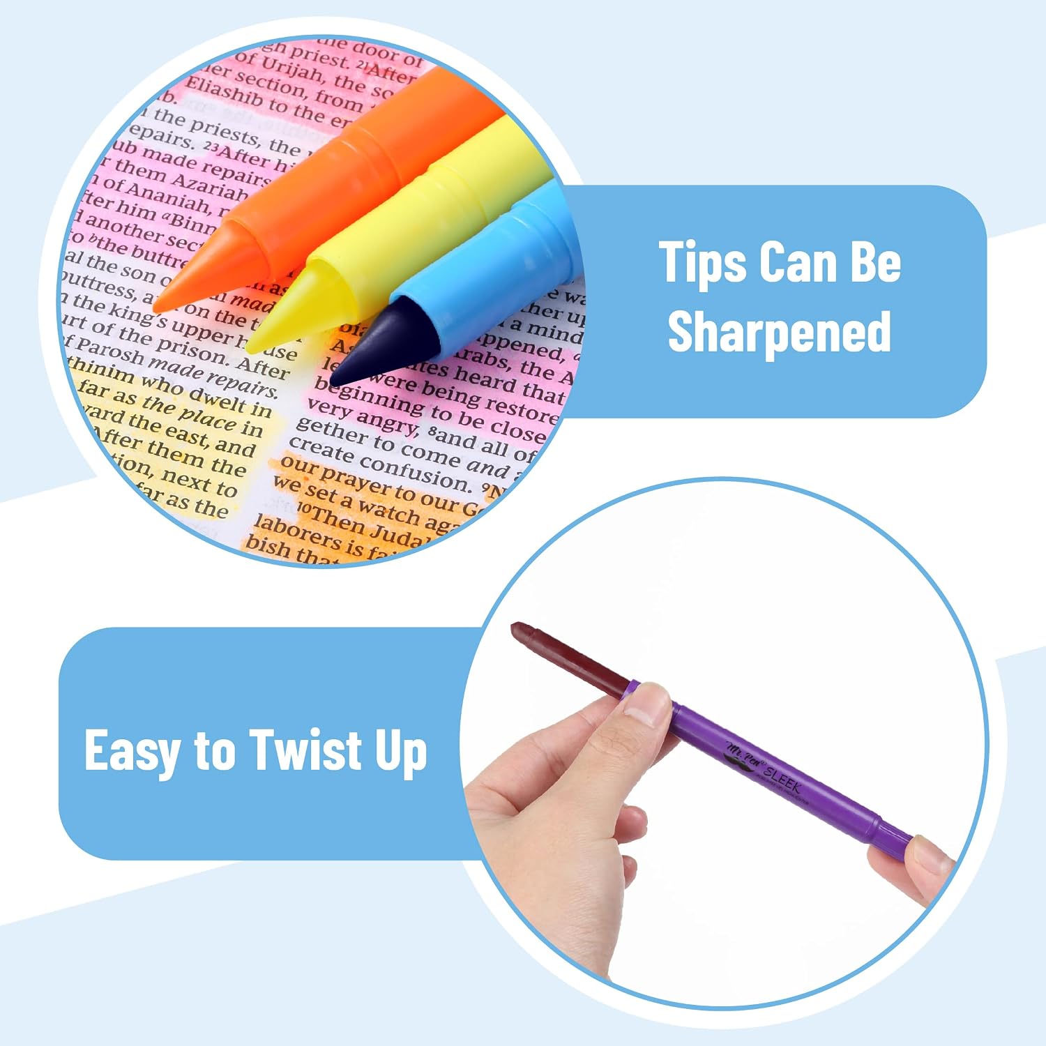 Mr. Pen- No Bleed Gel Highlighters, Vibrant Colors, 8 Pack | Bible Highlighters and Pens No Bleed, Bible Markers for Study, Journaling, School Supplies and Accessories - Image 4