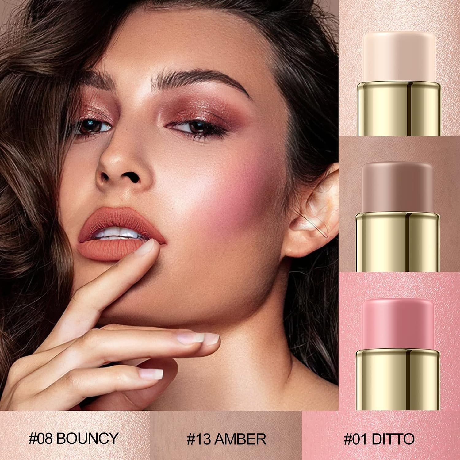 3 Pcs FAIR Contour Stick Set,Professional Makeup Kit for All Skin | FALOCUTUS Cream Blush & Highlighter Bronzer Pen,Long Lasting & Smooth Natural Face Contouring Illuminator - Image 2
