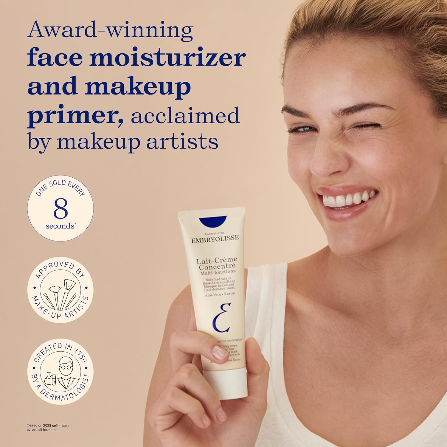Embryolisse Lait-Crème Concentré Face Moisturizer and Makeup Primer, French Face Cream With Shea Butter & Aloe Vera - Image 2