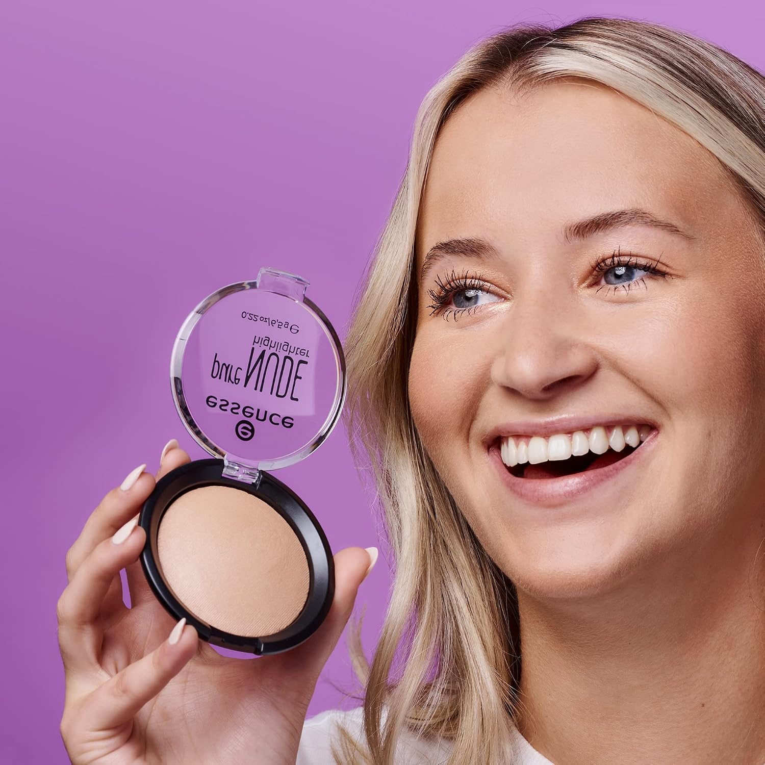 essence Pure Nude Highlighter, Natural Radiance Makeup (10 Be My Highlight) | Baked Powder Face Glow, Buildable & Blendable, Subtle Shine, Lit From Within Look, Vegan, Cruelty Free, Paraben Free, 0.24 oz - Image 3