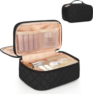 Relavel Small Travel Makeup Bag for...