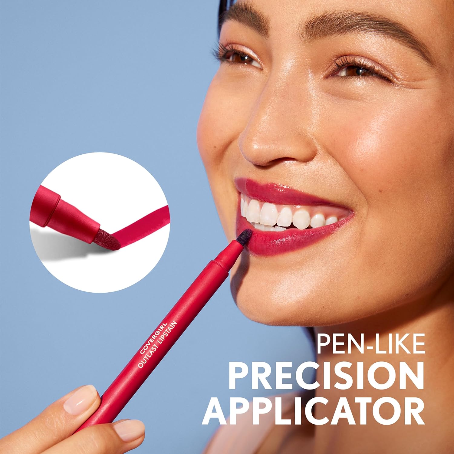 Covergirl Outlast Lipstain, 20 Admire, Smooth Application, Precise Pen-Like Tip, Transfer-Proof, Satin Stained Finish, Vegan Formula, 0.06oz - Image 7