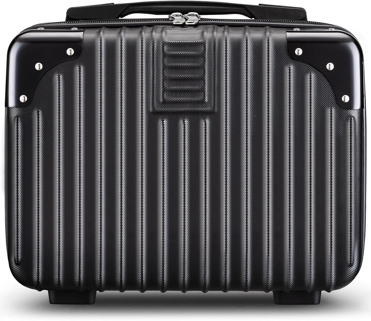 Noverlife 14in Portable Hard Shell Cosmetic Travel Case with Elastic Strap | Pressure-proof ABS Carrying Cosmetics Suitcase, Small Travel Hand Luggage with Elastic Band, Portable Makeup Travel Case - Image 9