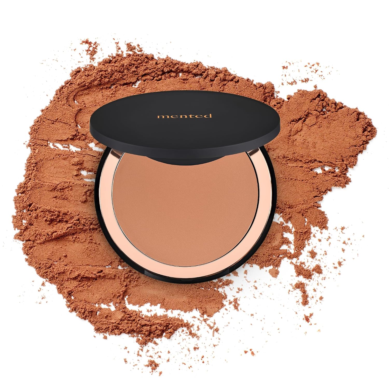 Mented Cosmetics Made in Italy, Cruelty Free Makeup, Beach Bum, 0.35oz/10g | Vegan, Paraben Free, Shimmer Bronzer, Highlighter Bronzing Powder Palette for Face with Vitamin E, A, for Black Women